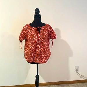 Women’s coral floral print